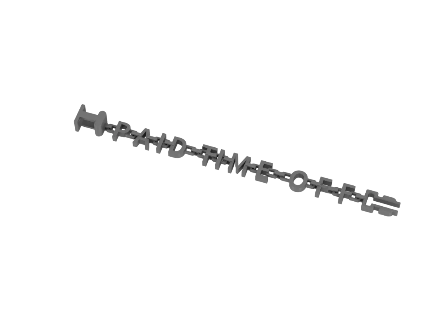 PaidTimeOff Lettering Bracelet